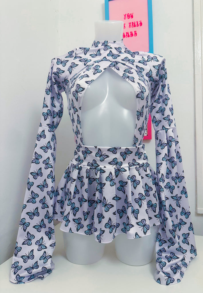 Blue Butterfly Baby Micro Top