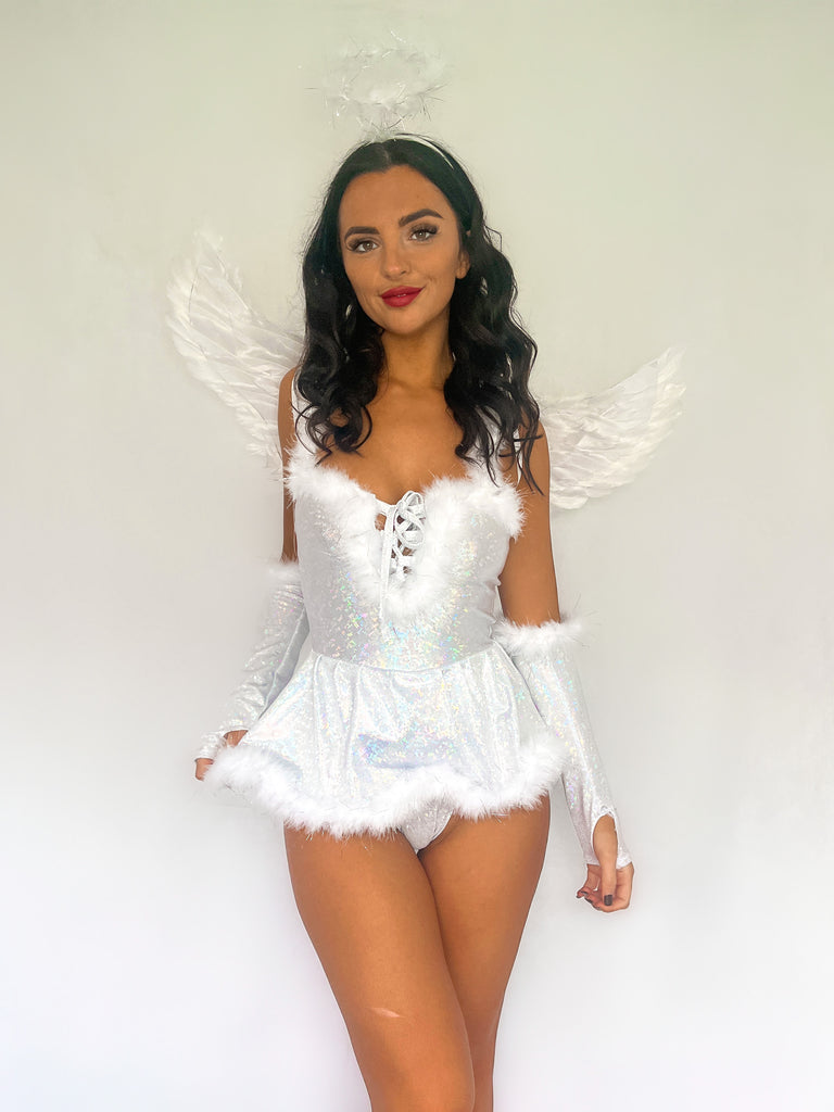 Silver Holographic Angel Set