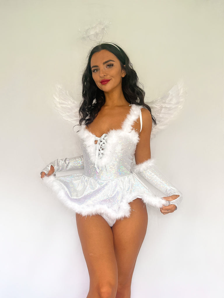 Silver Holographic Angel Set